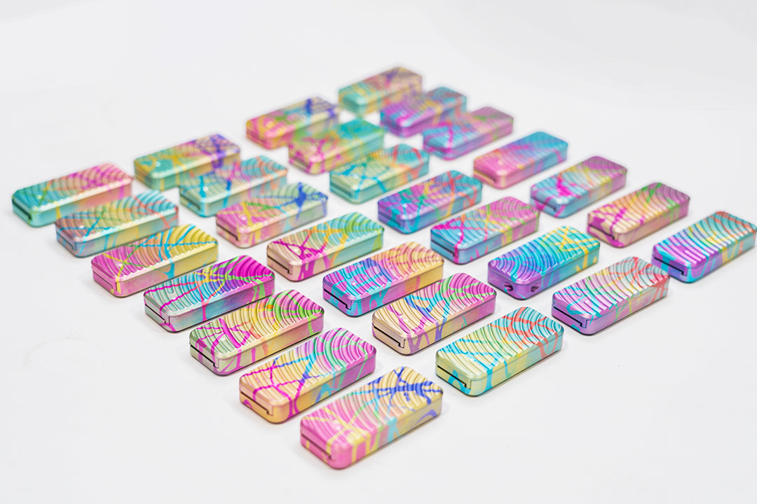 Zero Retro Rainbow Pattern-6061 Aluminum with lanyard hole