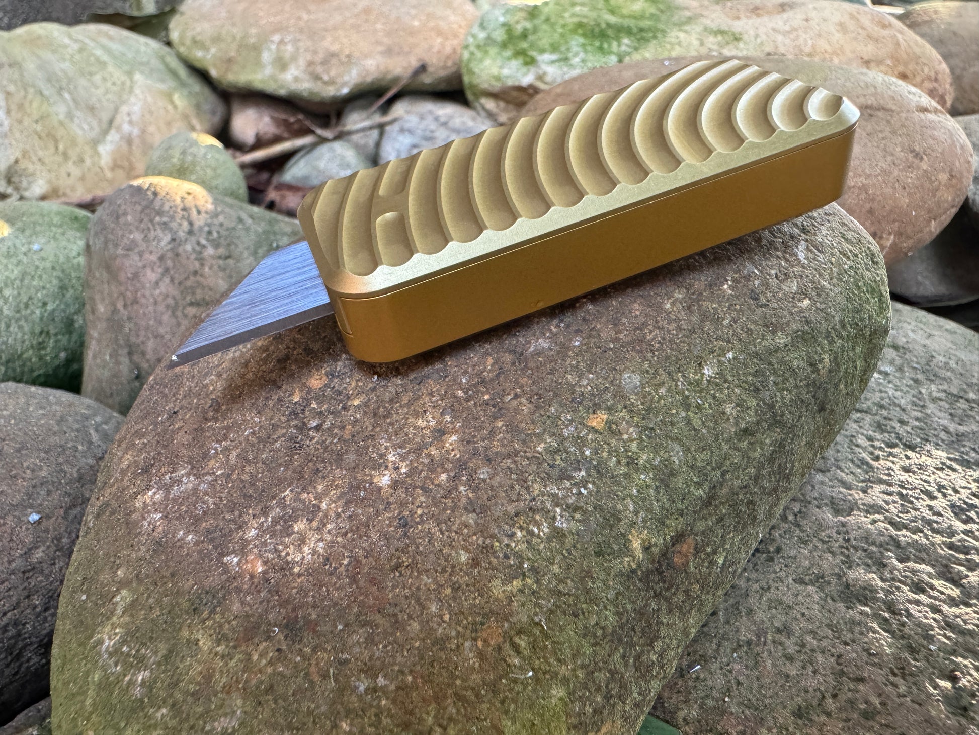 RiveryMFG Zero Original Pattern-6061 Aluminum Gold Utility Knife
