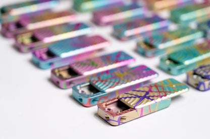 Zero Retro Rainbow Pattern-6061 Aluminum with lanyard hole