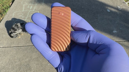 Copper anodized RiveryMFG Zero utility knife.