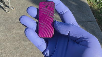 Pink and Charcoal anodized RiveryMFG Zero utility knife 