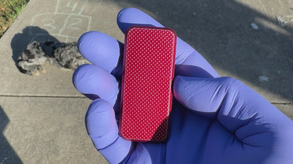 RiveryMFG Zero-6061 Aluminium Red  utility knife knurl pattern