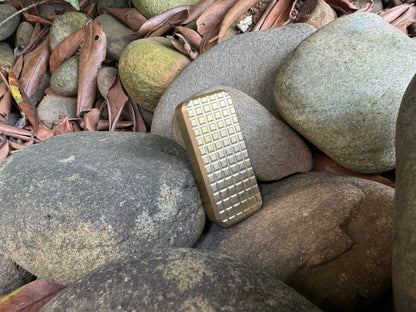 RiveryMFG Brass Zero Utility Knife Grenade Pattern