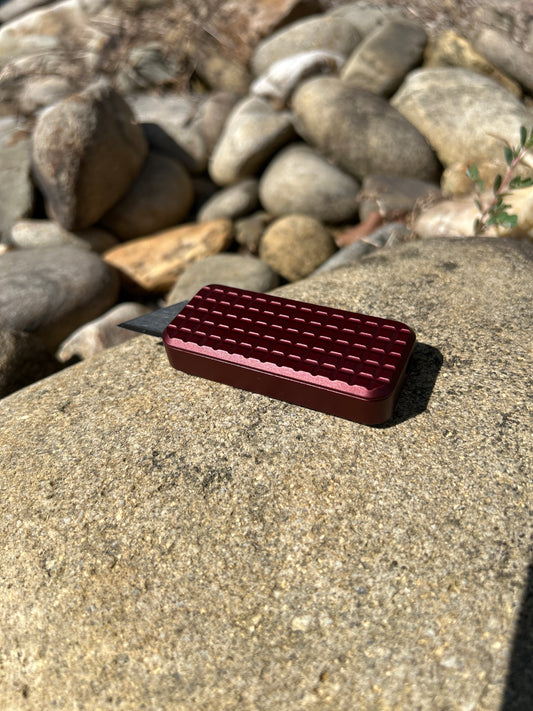 RiveryMFG Zero Chocolate CadLab collaboration utility knife with grenade pattern