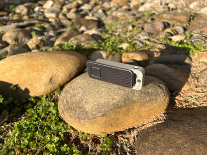 RiveryMFG Zero custom combination utility knife with file black lid and gray base.