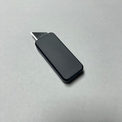 RiveryMFG Zero Gun Metal Gray CadLab collaboration utility knife with knurl pattern