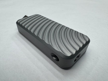 Gun Metal Gray RiveryMFG Zero retractable utility knife with custom CadLab color and original pattern