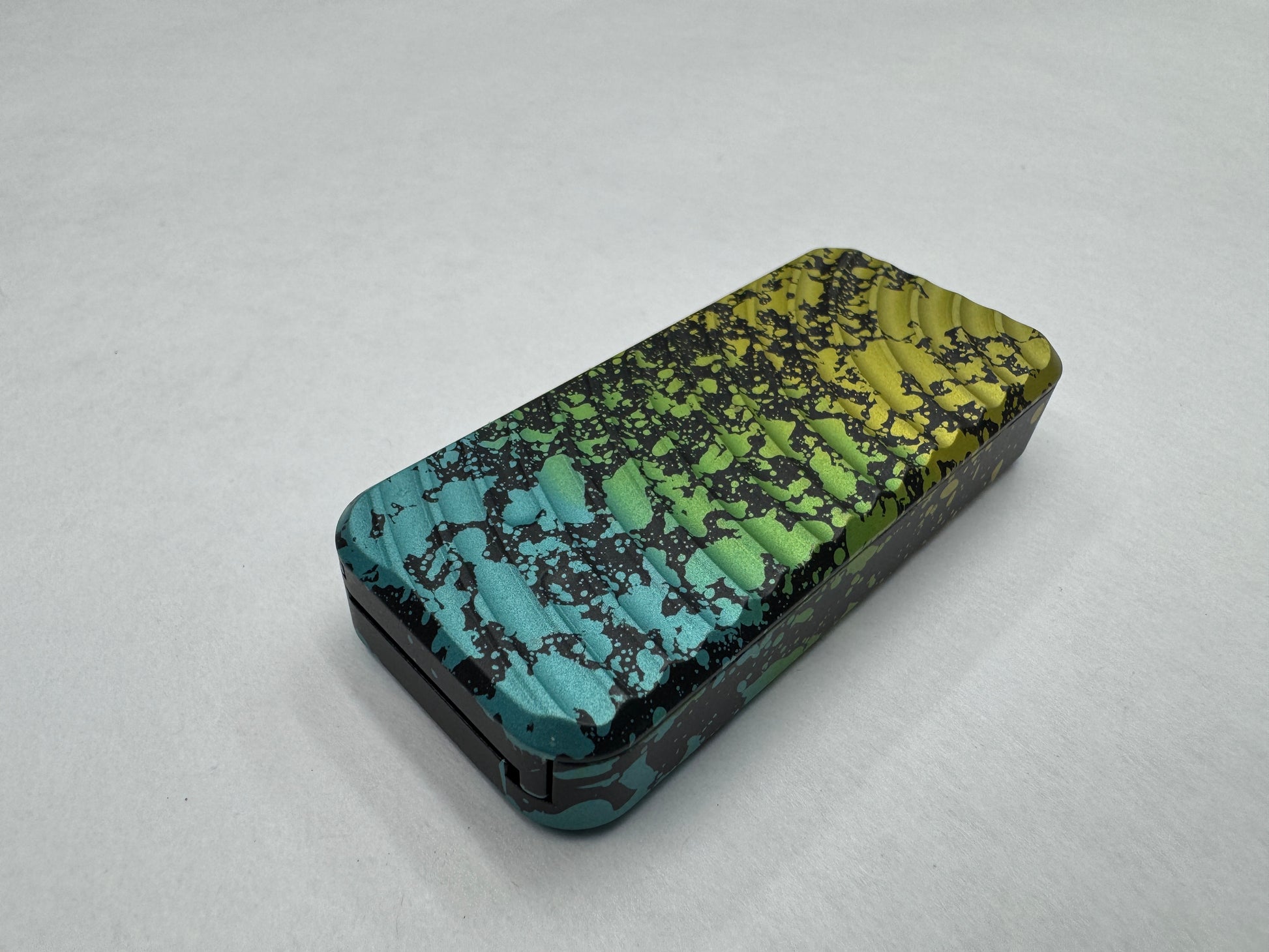 RiveryMFG Multi Color Splatter Summer Gradient Zero fidget knife CadLab collaboration