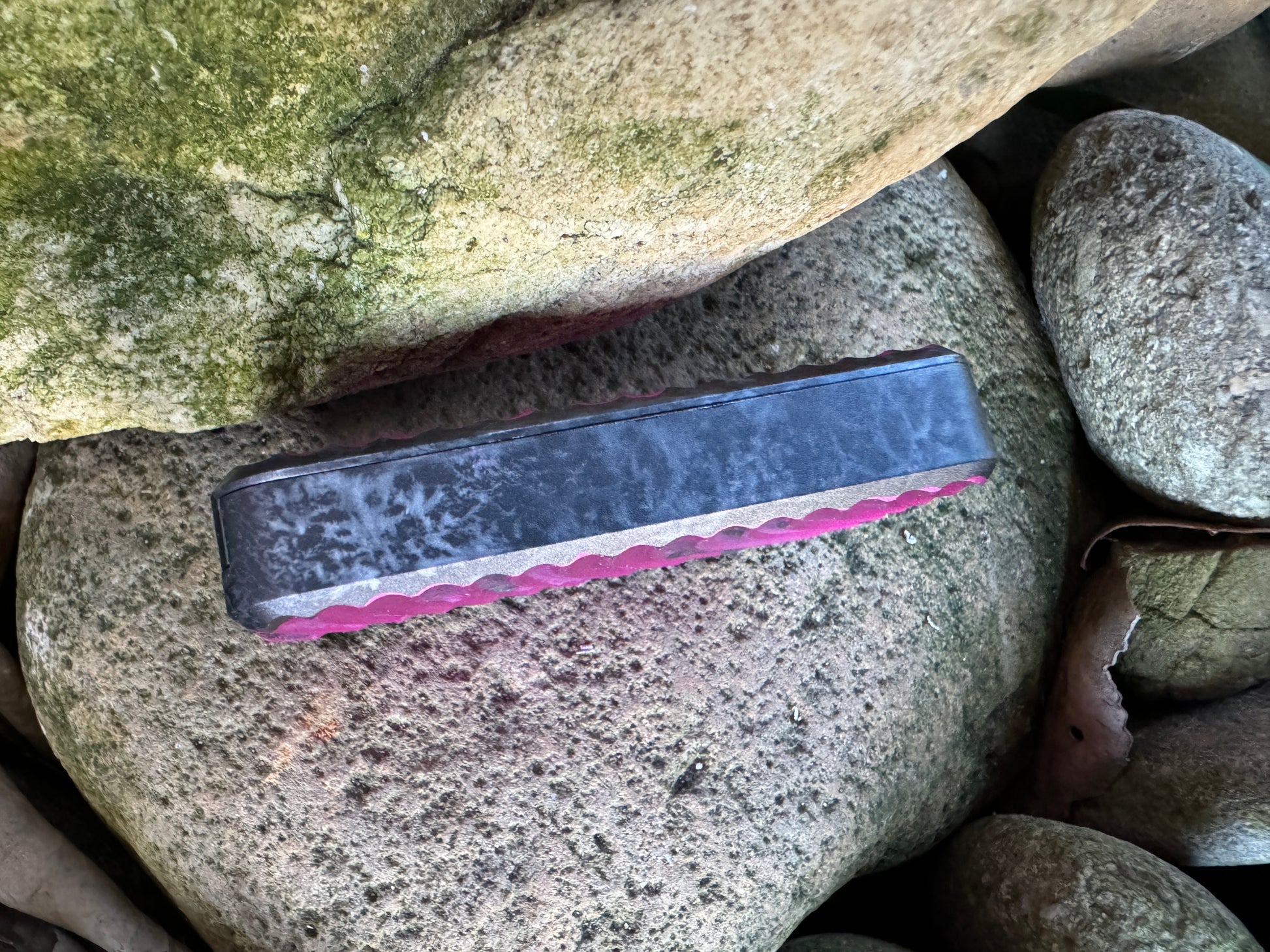 RiveryMFG Zero Pink and Charcoal Utility Knife Original Pattern