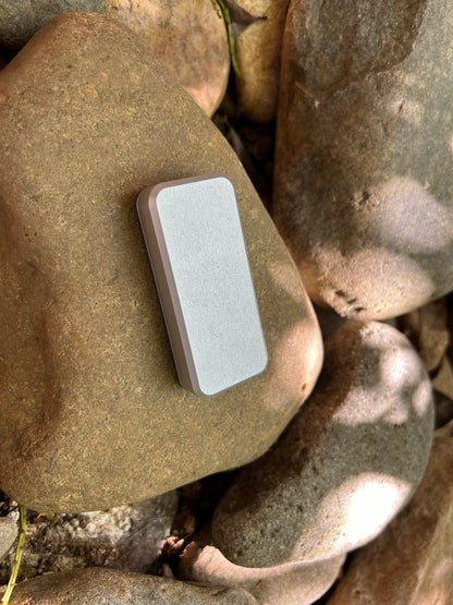 Gray RiveryMFG Zero Smooth Operator Pattern-6061 Aluminum utility knife.