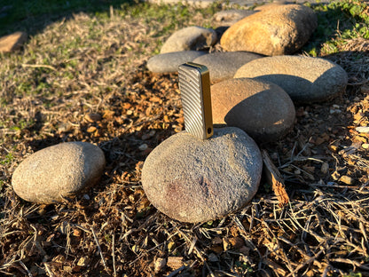 RiveryMFG Zero Ti Brass Hybrid utility knife